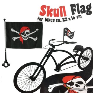 BANDIERA PIRATA PER BICICLETTA 22 X 16 CM (24 pz.)