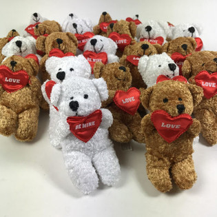 MIX ORSETTI DI PELUCHE CON CUORE (24 pz.)