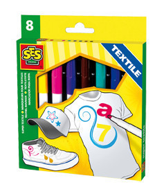 SES Pennarelli per Tessuti Maxi (Set da 8)