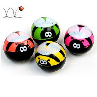 Palline Rimbalzanti con Stampa Ape - Ø 3 cm (48 pz.)