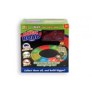 PISTA MAGICA CON AUTO GLOW IN THE DARK, 48 Pezzi (2 pz.)