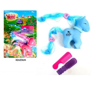 SET GIOCO PONY + SPAZZOLA SU SCHEDA (24 pz.)