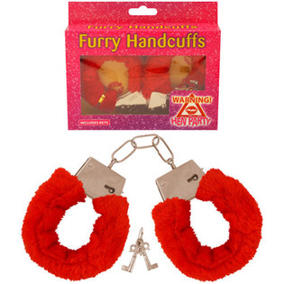 MANETTE SEXY IN PELUCHE ROSSO (6 pz.)