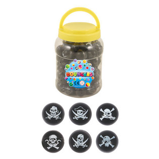 PALLINE RIMBALZANTI PIRATI Ø3.3 CM IN BARATTOLO (72 pz)