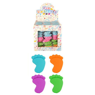 Gomme per Cancellare a Forma di Piedi in Display (144 pz.)