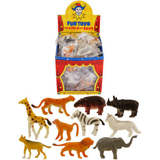ANIMALI DELLA GIUNGLA PER PESCA DI BENEFICENZA IN DISPLAY (84 pz.)