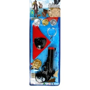 SET DA PIRATA CON PISTOLA SONORA SU SCHEDA (24 pz.)