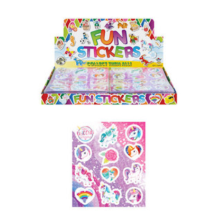 ADESIVI FUN STICKERS &ndash; MODELLO: UNICORNO (120 pz.)