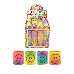 MINI MOLLE SPIRALE SMILEY &Oslash;3.5 CM IN DISPLAY (60 pz.)