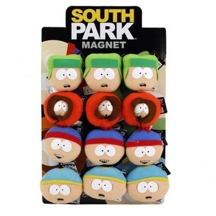 MAGNETI IN PELUCHE SOUTH PARK, 7CM, SU DISPLAY (12 pz.)