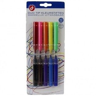 10 PEZZI PENNARELLI COLORATI SU CARD (12 pz.)