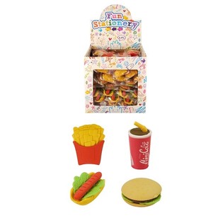 Mix Gomme da Cancellare Snack / Fast Food in Display (108 pz.)