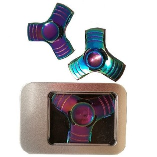 FIDGET SPINNER IN METALLO IN CONFEZIONE REGALO (10 pz.)