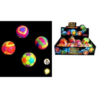 Pallina rimbalzante luminosa con punte (12 pz.)
