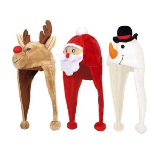 CAPPELLI DI NATALE DI LUSSO CON PERSONAGGI: BABBO NATALE, PUPAZZO DI NEVE E RENNA (24 pz.)
