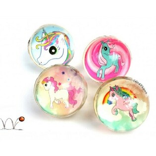 PALLINE RIMBALZANTI UNICORNO, 3 CM (48 pz.)