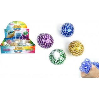 PALLA SQUISHY – MIX COLORI GLITTER IN DISPLAY (12 pz.)