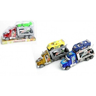 CAMION CON RIMORCHIO + AUTO SPORTIVA IN BLISTER (24 pz.)