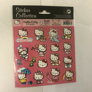 GRANDI FOGLI DI ADESIVI HELLO KITTY, 20x16 cm (10 pz.)