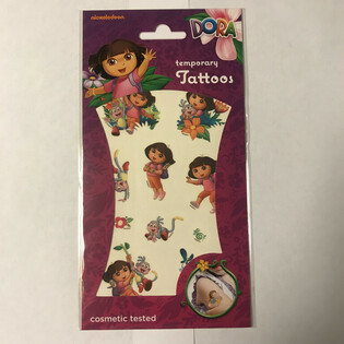 SET DI TATUAGGI TEMPORANEI: DORA, 20 x 10 cm (10 pz.)