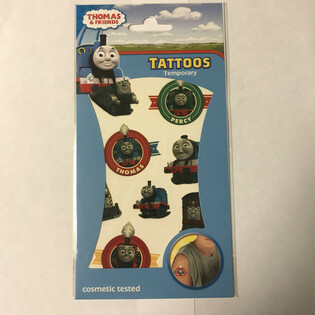 SET TATUAGGI TEMPORANEI: IL TRENINO THOMAS, 20 x 10 cm (10 pz.)
