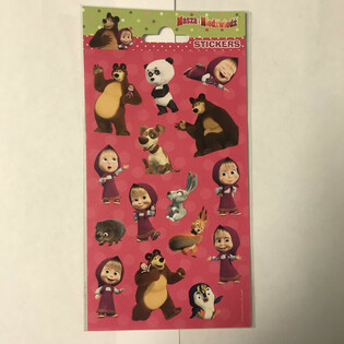 Adesivi MASHA E ORSO, Dim. 20 x 10 cm (10 pz.)