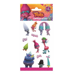 Tatuaggi Temporanei Trolls - 20 x 10 cm (10 pz.)