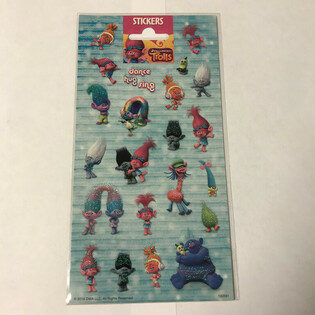Foglio di adesivi: TROLLS, 20 x 10 cm (10 pz.)