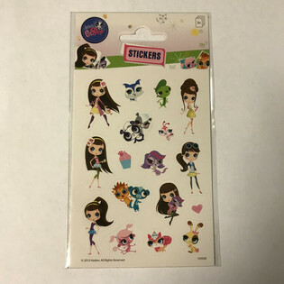 FOGLIO DI ADESIVI: LITTLE PETSHOP, Dim. 16 x 9 cm (10 pz.)