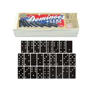 GIOCO DEL DOMINO IN SCATOLA DI LEGNO (12 pz.)