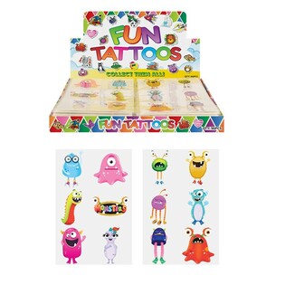 Tatuaggi Divertenti - Modello: Mostri (96 pz.)