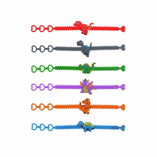 BRACCIALETTI IN SILICONE DINOSAURI PER BAMBINI (100 pz.)