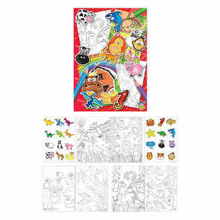 LIBRI DA COLORARE CON ADESIVI (48 pz.)