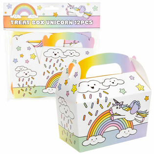 Scatoline Regalo Unicorno / Scatole Porta Caramelle 12x12.5x6 cm (12 pz)