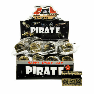 Mini scrigno del tesoro pirata in display (24 pz.)