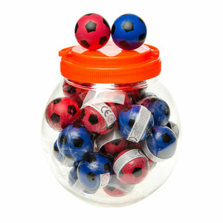 Palline Rimbalzanti Calcio &Oslash; 4,3 cm in Barattolo (30 pz.)