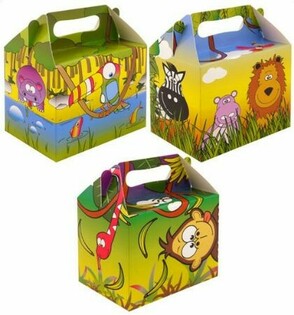Scatola Menu per Bambini – Giungla – 14 x 9,5 x 18 cm (12 pz.)