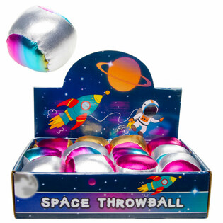 PALLA DI PELUCHE METALLICA DA LANCIARE - SPACE (12 Pz.)