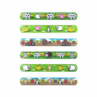 Bracciale slap &ndash; Animali della fattoria (120 pz.)