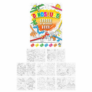 Libro da Colorare con Numeri - Dinosauri (48 pezzi)