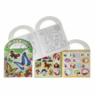 Piccoli Libretti da Colorare con Adesivi Mix (12 pezzi)
