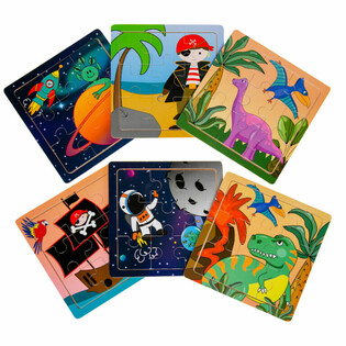 Mix Puzzle in Legno per Bambini in Display (24 pz.)