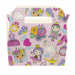 Scatola Menu Principessa - Porta Menu Bimbi - 22,5 x 12 x 9,5 cm (24 pz.)
