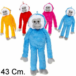 Grande Scimmia di Peluche, 43 cm - Colori Misti (12 pz.)