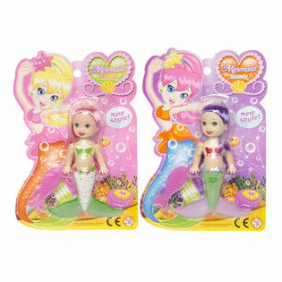 Bambola Sirena su Cartoncino (12 pz.)