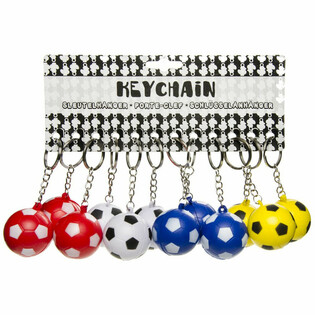Portachiavi calcio in schiuma - Colori misti (48 pz.)