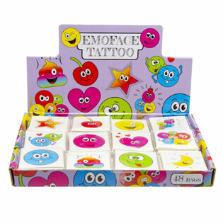 Tatuaggi Temporanei Smiley - Display 48 Confezioni