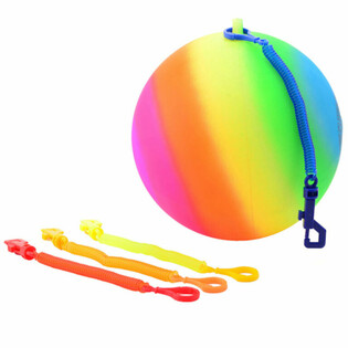 PALLA ARCOBALENO CON CORDINO / BUNGEE BALL &Oslash;23 Cm (36 pz)