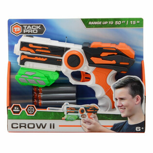 Pistola TACK PRO CROW II con 6 Dardi Morbidi - 23 cm
