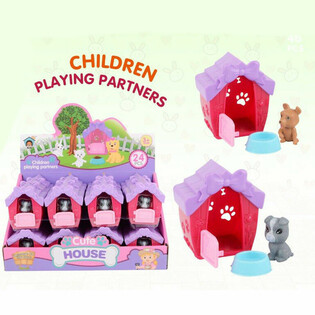CASETTA PER ANIMALI CON ANIMALETTO IN DISPLAY (24 pz.)